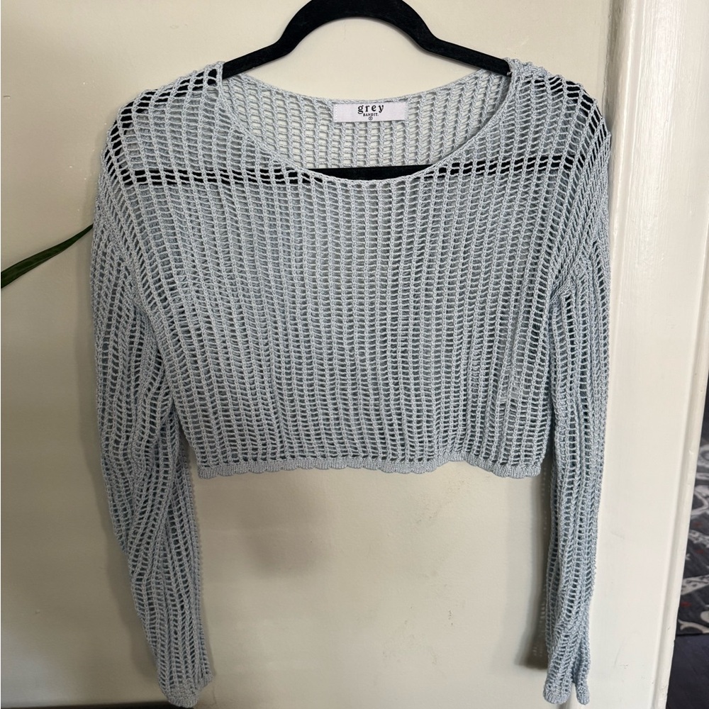 Grey Bandit Blue Knit Beach Cover Up